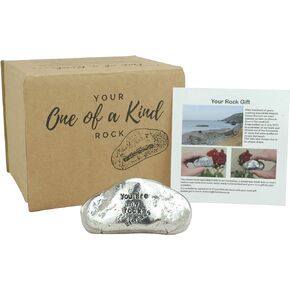 Pirantin 21st Anniversary You are My Rock Gift Idea - Solid Metal Heavy Polished Rock Gift for 21 Year Anniversary