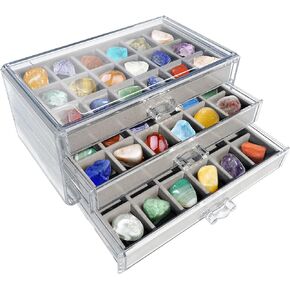 Rock display case，rock collection box，crystal display shelf，rock collection box for kids，crystal display case，gemstone display case，fossil display case，rock collection display case