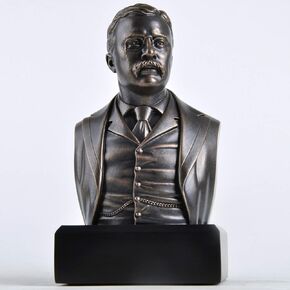 JFSM INC. President Theodore Roosevelt Historical Bust Collectible Memorabilia - Great Americans Collection