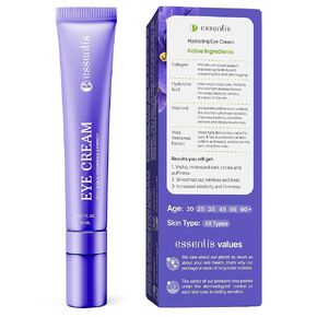 Caffeine Eye Cream for Dark Circles and Puffiness - Day & Night Collagen Hydrating Eye Cream for Wrinkles - Firming Anti Aging Effect - Bags Under Eyes Treatment for Women & Men - Remover & Corrector in Kuwait