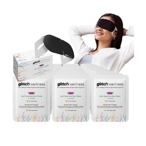 Glitch Steamtech Self Heated Eye Mask for Dry Eyes - 30 Eye Doctor Approved Heated Eye Masks -Warm Compress for Fatigue & Dryness – Perfect Puffy Eyes & Dry Eye Relief, Disposable, Spa Experience