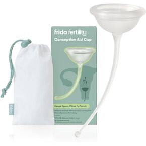 Frida Fertility Conception Aid Cup, Natural Conception Aid Cup for Fertility Support | Aids in Conception for Women + Keeping Sperm Close to Cervix| Reusable with Storage Bag| Soft + Flexible Silicone