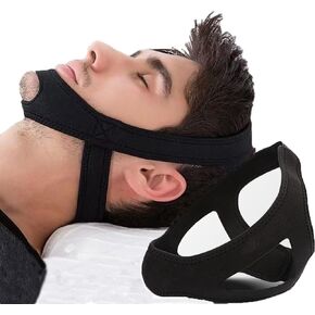 Anti Snoring Chin Strap for CPAP Users Adjustable and Breathable Stop Snoring Solution Sleep Aid Comfortable Snore Stopper Suitable for Men and Women