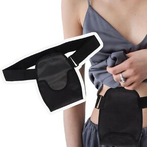 DHinkyoung Ostomy Bag Cover with Adjustable Fixation Band, Waterproof Ostomy Shower Cover, Ostomy Pouch Stretchy Colostomy Bag Cover for Colonoscopy Ileostomy Stoma Care Supplies