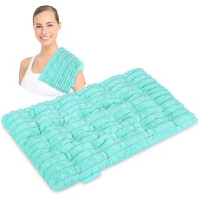 REVIX Microwavable Heating Pads, Moist Heat Pad Microwavable for Back Pain Relief, Flaxseeds Heating Pad Microwave Relieves Sore Muscles, Arthritis, Weighted Bean Bag Warm Compress, 8 * 14" Green