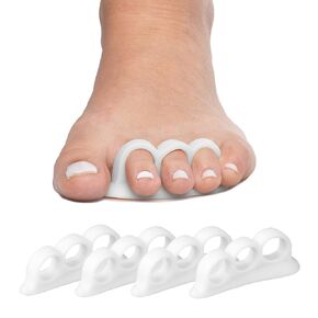 ZenToes Hammertoe Corrector Gel Toe Straighteners with 3 Separator Loops - Realign Bent, Crooked, Curled, Claw, Hammer Toes - Cushion Crest for Men and Women - Beige