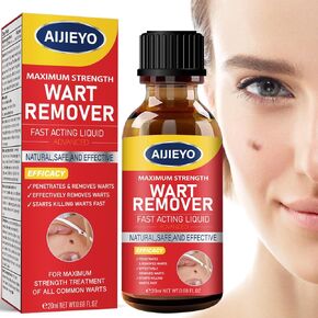Wart Remover Liquid - Maximum Strength Gel Mask with Exclusive Formula for Swiftly Removing Plantar Warts and Common Warts. Safe, Natural, and Potent