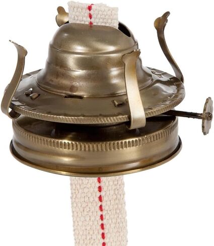 B&P Lamp Replacement Oil and Kerosene Lamp #2 Size Brass Plated Burner with Reduction Collar and Cotton Lamp Wick | Fits Vintage Oil Lamps | Holds a 3 Inch Base Chimney - 2 Pack in Saudi Arabia