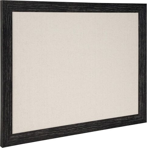 DesignOvation Beatrice Square Framed Oversized Linen Fabric Pinboard, 31" x 31", Rustic Brown, Chic Transitional Wall Organizer in Kuwait