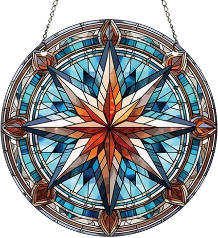 5.9'' Sunflower Acrylic Window Hanging Flower Sun Catcher Decor Stained Panel Hangings Wall Art Decor Gift for Daughter,Mom,Grandma (Style B) in Saudi Arabia