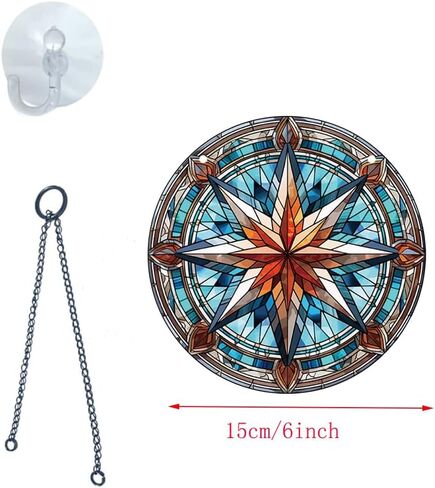 5.9'' Sunflower Acrylic Window Hanging Flower Sun Catcher Decor Stained Panel Hangings Wall Art Decor Gift for Daughter,Mom,Grandma (Style B) in Saudi Arabia