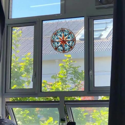5.9'' Sunflower Acrylic Window Hanging Flower Sun Catcher Decor Stained Panel Hangings Wall Art Decor Gift for Daughter,Mom,Grandma (Style B) in Saudi Arabia