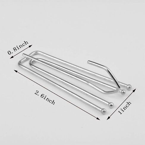 50 pcs Stainless Steel Curtain Pleater Tape Hooks Stainless Curtain Pleat Hook, 4 Prongs Pinch Pleat Hook ClipTraverse Pleater in Saudi Arabia