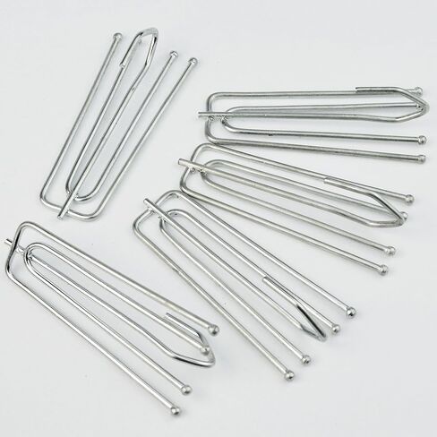 50 pcs Stainless Steel Curtain Pleater Tape Hooks Stainless Curtain Pleat Hook, 4 Prongs Pinch Pleat Hook ClipTraverse Pleater in Saudi Arabia