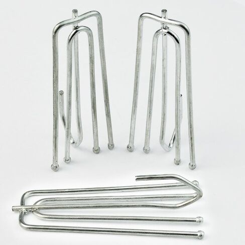 50 pcs Stainless Steel Curtain Pleater Tape Hooks Stainless Curtain Pleat Hook, 4 Prongs Pinch Pleat Hook ClipTraverse Pleater in Saudi Arabia