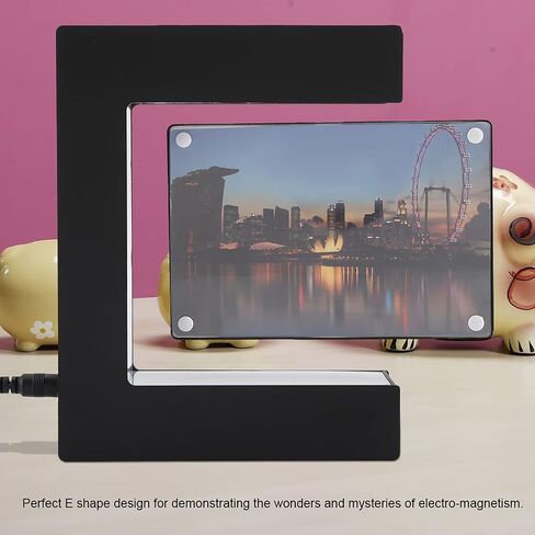 LED Red Heart Magnetic Levitation Photo Frame, Magnetic Levitation Floating Rotating Picture Frame Display Stand for Home Office Wedding Decoration (US) in Saudi Arabia