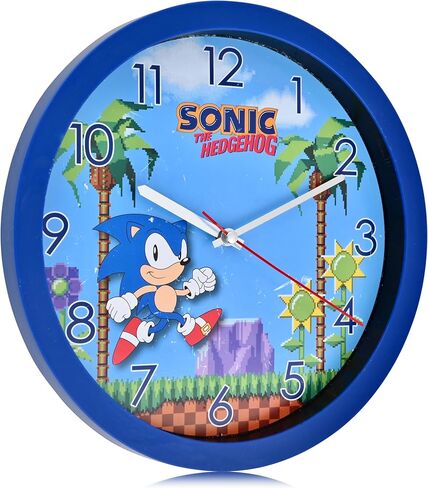 ساعة حائط للأطفال من Accutime Sonic the Hedgehog - ساعة تناظرية مقاس 12 بوصة للأطفال، ساعة ملونة تعمل بالبطارية - ساعة أطفال لاسلكية، الفصول الدراسية الحديثة وساعة المدرسة - متعة ووقت سحري للأطفال in Kuwait