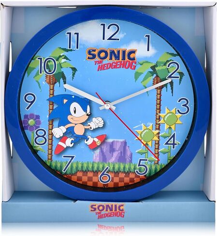ساعة حائط للأطفال من Accutime Sonic the Hedgehog - ساعة تناظرية مقاس 12 بوصة للأطفال، ساعة ملونة تعمل بالبطارية - ساعة أطفال لاسلكية، الفصول الدراسية الحديثة وساعة المدرسة - متعة ووقت سحري للأطفال in Kuwait