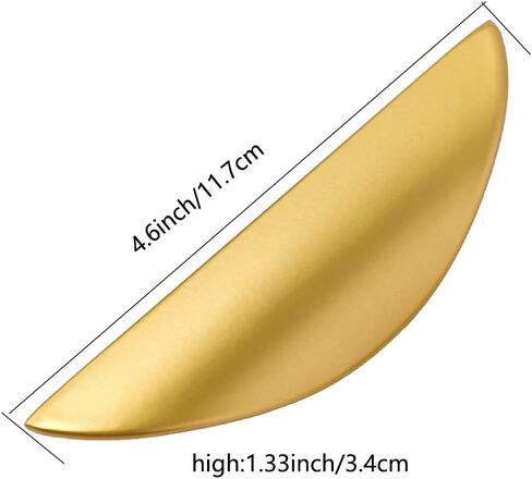 مقبض الهلال الذهبي من Xisakaca، قطعتان من درج نصف القمر يسحب النحاس ويسحب مقابض الأدراج المصقولة 2.52 بوصة مراكز ثقب لملحقات الأجهزة والأثاث ومقبض الدرج ومقبض الباب وخزانة ملابس الحمام in Kuwait