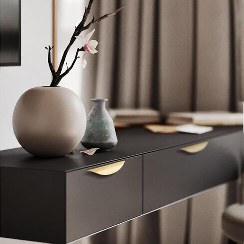 مقبض الهلال الذهبي من Xisakaca، قطعتان من درج نصف القمر يسحب النحاس ويسحب مقابض الأدراج المصقولة 2.52 بوصة مراكز ثقب لملحقات الأجهزة والأثاث ومقبض الدرج ومقبض الباب وخزانة ملابس الحمام in Kuwait