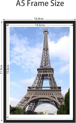 إطار صورة خشبي مقاس 8 × 10 من خشب البلوط مكون من 4 قطع إطار صور خشبي بلون الخشب الطبيعي مع زجاج شبكي للتركيب على الحائط أو عرض الطاولة in Kuwait