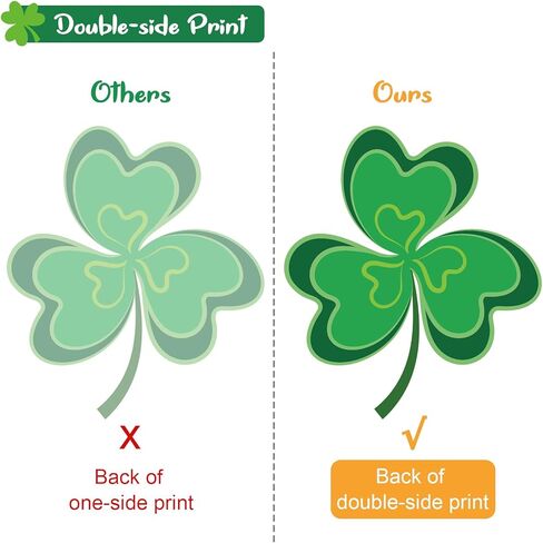 St Patrick’s Day Shamrock Window Clings, 6 Sheets Extra Large Shamrock Window Clings Stickers,Reusable St Patricks Day Decorations for Glass Windows Irish Home Decor in Kuwait