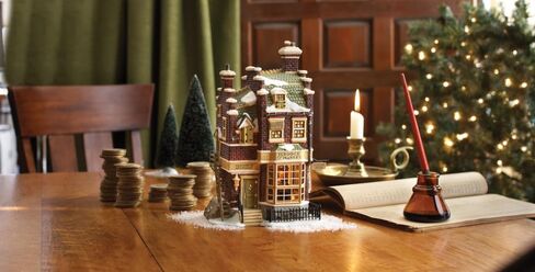 Department 56 Porcelain Dickens' Village Scrooge and Marley Counting House Lit Building, 9.65, Multicolor in Saudi Arabia