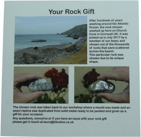 Pirantin 12th Anniversary You are My Rock Gift Idea - Solid Metal Heavy Polished Rock Gift for 12 Year Anniversary in Saudi Arabia