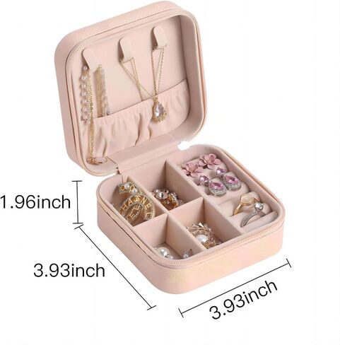 OTFESJ Jewelry Travel Case Small Jewelry Box jewelry travel box for Rings, Earrings, Necklaces and Other Gifts in Saudi Arabia