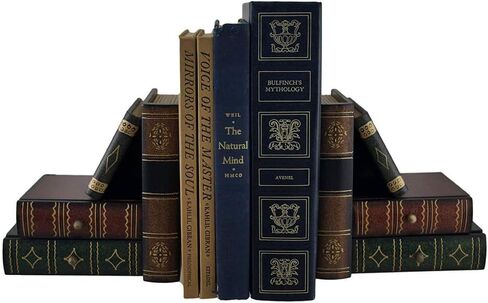 Bellaa Classic Wooden Book Bookends Library Hidden Drawers Vintage Cool Creative Unique Decorative Books Support Shelves Desk Organizer in Saudi Arabia