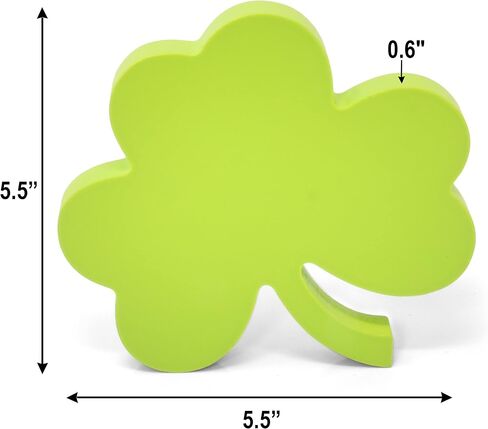 Gift Boutique 4 St Patrick's Day Shamrock زينة طاولة خشبية قطعة مركزية على شكل كتلة البرسيم صينية متدرجة من الأيرلندية وديكور على سطح الطاولة لمستلزمات حفلات القديس باتريك من الخشب المنزلي in Saudi Arabia