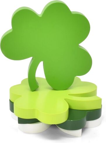Gift Boutique 4 St Patrick's Day Shamrock زينة طاولة خشبية قطعة مركزية على شكل كتلة البرسيم صينية متدرجة من الأيرلندية وديكور على سطح الطاولة لمستلزمات حفلات القديس باتريك من الخشب المنزلي in Saudi Arabia