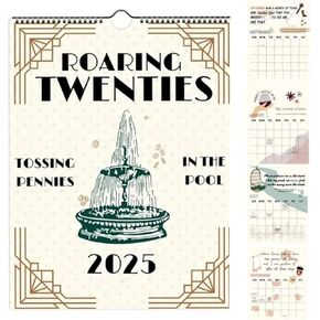 2025 Roaring Twenties Calendar Wall Calendar,2025 TS Music Calendar, 2025 Lyrics Calendar, Music Poster Album Cover Poster Calendar Wall Calendar Gift