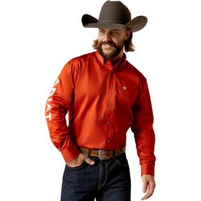 ARIAT Men's Team Logo Twill Classic Fit Shirt