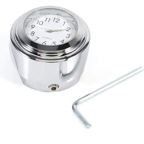 Tyenaza Motorcycle Handlebar Dial Clock, 7/8" 1" Motorcycle Handlebar Mount Watch for Motorcycle/Cruiser/Chopper