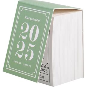 Lurrose 2025 تمزيق التقويم اليومي المصغر للمكتب وتقويم المذكرة والتقويم الجمالي لجدولة الوقت ومخطط جدول الأعمال للمنزل والمكتب والمدرسة باللون الأحمر