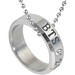Mshion Rings for Womens Mens, Sports Fan Rings with Stainless Steel Chain for Necklace(Pack of 3)