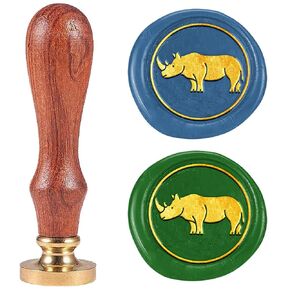 1" Badge Lion Wax Seal Stamp Retro Sealing Stamps Removable Brass Head Seal Stamp with Wooden Handle Sealing Wax for Envelope Greeting Card Letter Wedding Invitations Gift Wrapping Decor