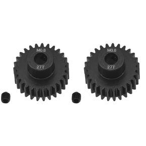 2Pcs Hard Steel 32P 0.8M 27T Pinion Gear Motor Gear 5mm Shaft for Traxxas Udr Pinion Gear 5647 Upgrade Parts