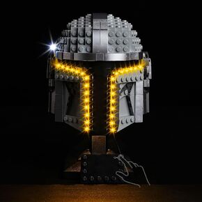 BrickSoul Led Light Kit for Lego Star Wars Helmet, Compatible with 75328 Building Set Mandalorian Lego Light Kit, Light Up Legos Helmet - NO Lego Blocks Set (Standard Version)