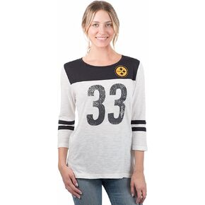 Ultra Game NFL Women's Super Soft Raglan Vintage Baseball T-Shirt in Kuwait