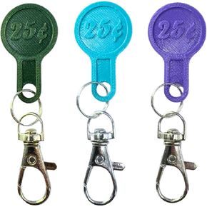 Keychain Quarter Holder for Trolley - Grocery Cart Coin Keeper