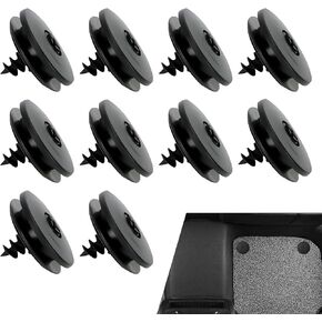 10 PCS Car Floor Mat Retainers, 1.4In x 0.79In Anti-Slip Waterproof Durable Plastic Vehicle Carpet Clamps, Universal Automotive Mat Clip Replacements for Car Truck SUV (Black)