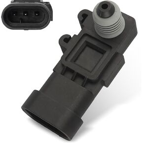 1 PC Car Vapor Vent Port Tank Pressure Sensor, Improve Engine Power Sensor Standard Replacement 16238399 9377680 09377680 16196060, Compatible with Delphi III Chevrolet GM Hummer (Black)