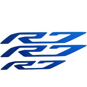 Blue Body Frame Trims Gas Tank Sticker Fairing Cowl Decal Compatible with Yamaha YZF R7 2021 2022 2023 2024, Black, RTF34F
