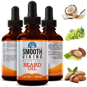 Beard Oil - Soft and Itch-Free Beard Oil for Men (2 Oz) - Beard Growth Oil with Argan Oil Formula to Groom Beard and Mustache & Soothe Dry Skin
