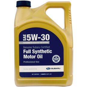 Subaru OEM Synthetic 5W-30 Motor Oil 5 Quart Bottle Container SOA427V1425 Turbo Sti wrx