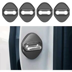 TOMALL 4pcs Car Door Lock Latches Cover Compatible with Honda Accord Civic CR-V XR-V HR-V UR-V Odyssey Crosstour Pilot Vezel Stainless Steel Car Door Lock Protector Sports Style Accessories (Black)