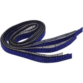 Car Door Edge Guards Strips Kit Anti-Scratch 35.43"x0.47" Car Bling Door Guard Crash Bumper Strip Bling Rhinestone Black Blue