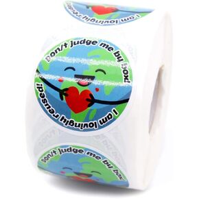 Cute Small Business Stickers,Funny Don’t Judge Me by Box Small Business Stickers, Reused Box, Recycling Label, Packaging Stickers, Mail Envelopes Shipping Stickers,500 PCS